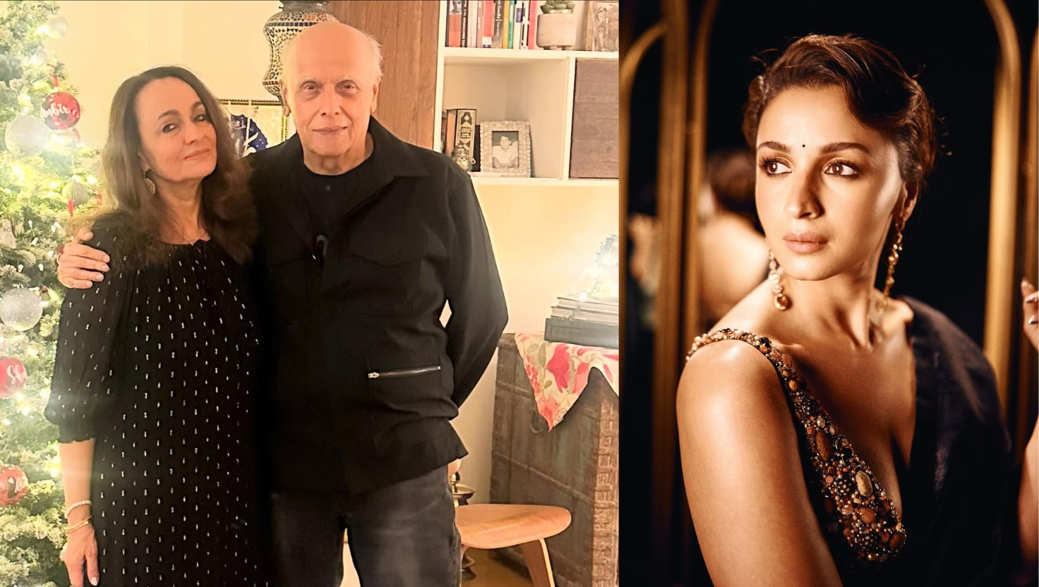 Mahesh Bhatt with Alia Bhatt and Soni Razdan | "Image Courtesy:instagram/@aliaabhatt/@sonirazdan