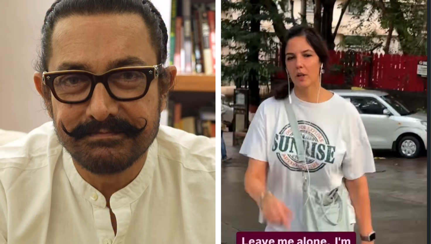 Aamir Khan’s girlfriend Gauri Spratt ने पपराज़ी को फटकारते हुए | "Image Courtesy:instagram/@aamirkhanproductions/@bollywoodpap