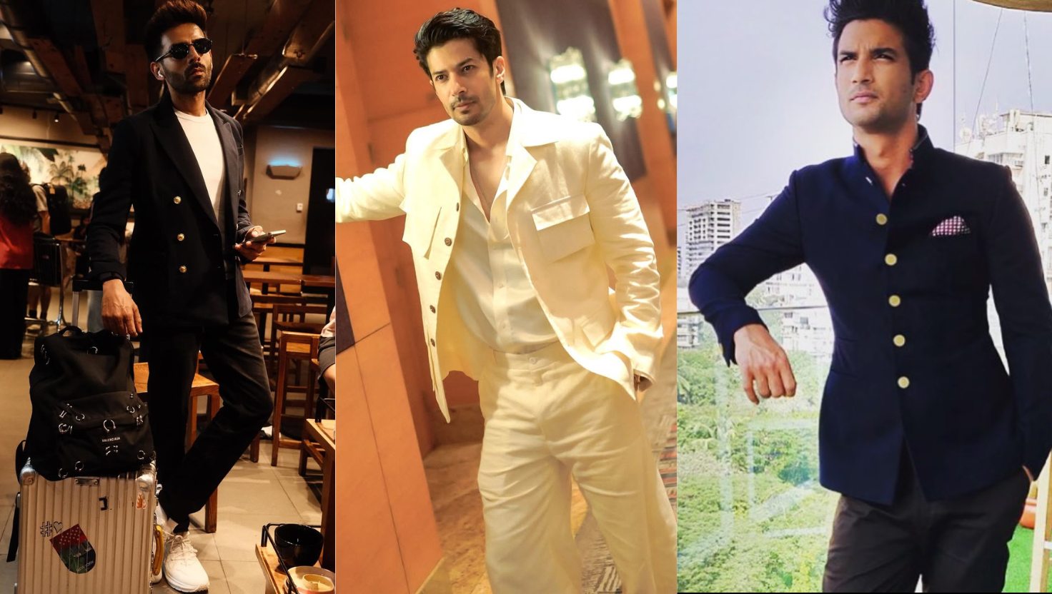 "मुज़म्मिल इब्राहिम का बड़ा खुलासा: बॉलीवुड में एक्टर्स की चुनौतियाँ और कार्तिक-सुशांत का संघर्ष" | "Image Courtesy:instagram/@muzamilibrahim7/@kartikaaryan/@sushantsinghrajput