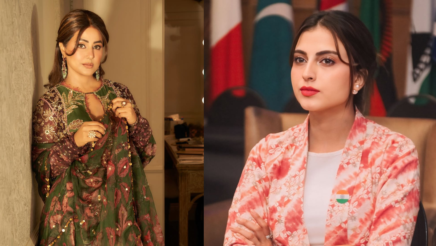 हिना खान ने बिग बॉस 19 में फरहाना भट्ट को सुनाई खरी-खोटी, अशनूर कौर के करियर पर बयान से मचा बवाल | "Image Courtesy:Instagram/@farrhana_bhatt/@realhinakhan