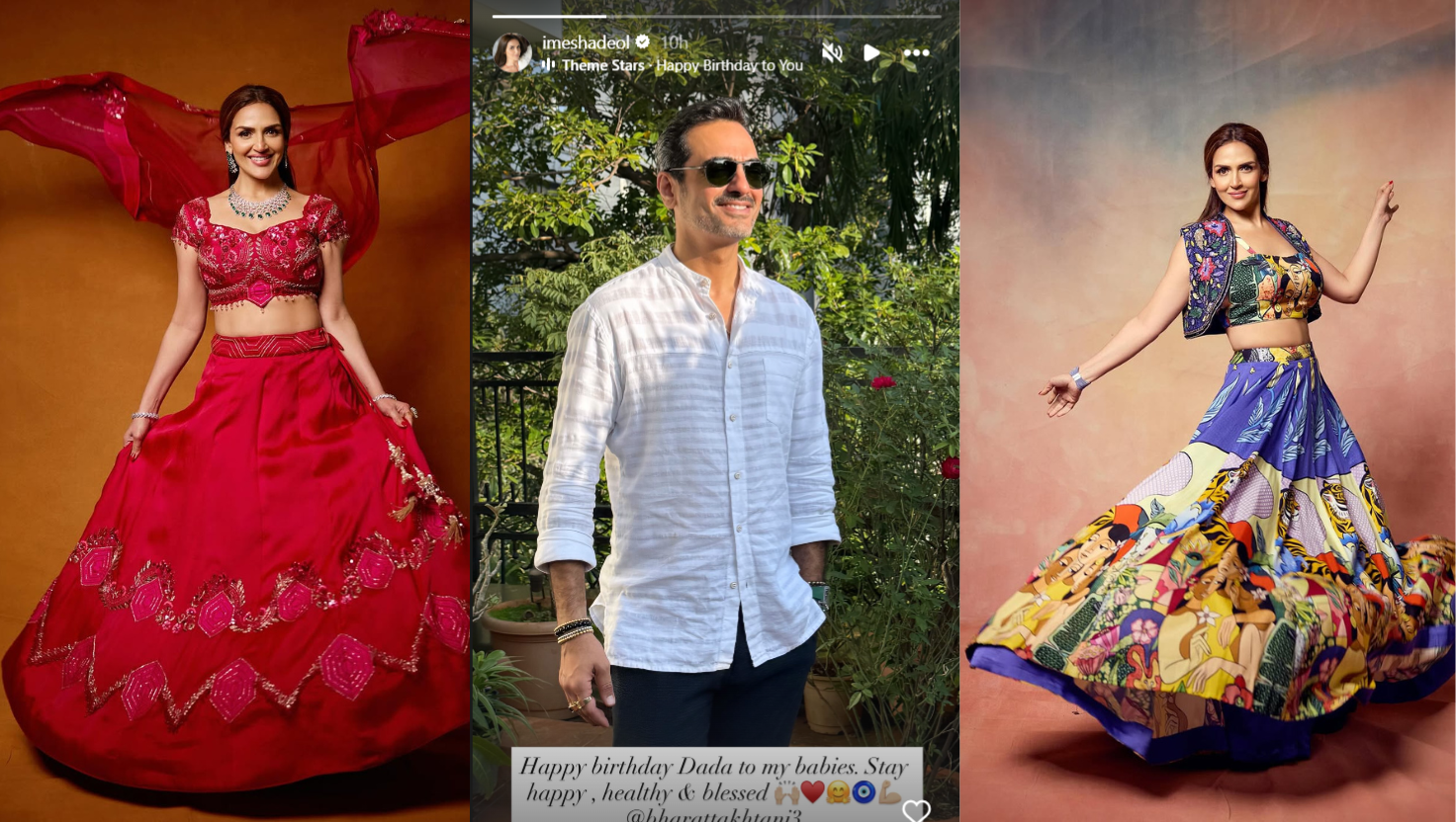 “Esha Deol Instagram Story wishing Bharat Takhtani happy birthday | "Image Courtesy:instagram/@imeshadeo