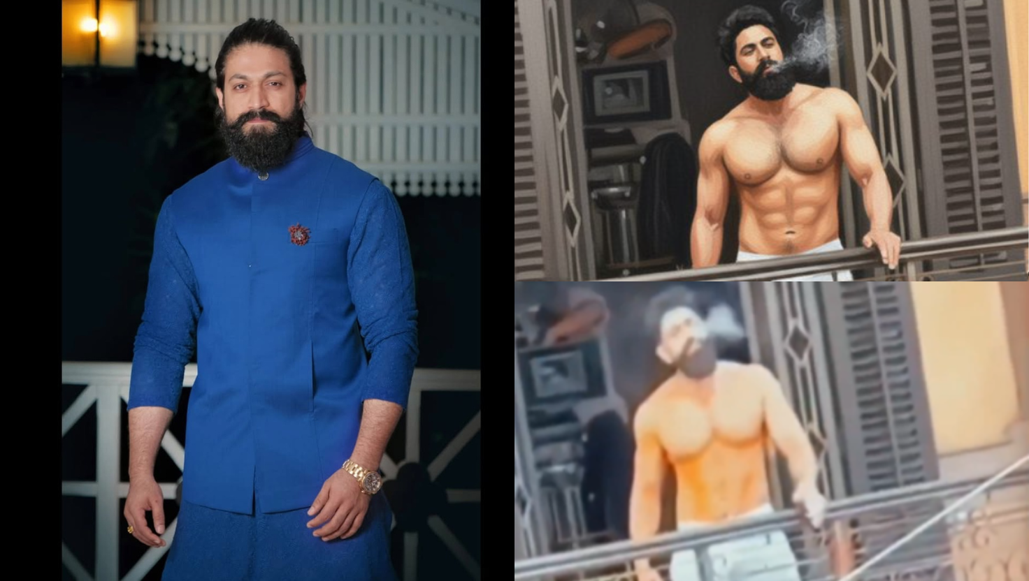 Yash smoking scene from Toxic 2026 leaked online | "Image Courtesy:instagram & X/@thenameisyash/@Prathviraj Chauhan