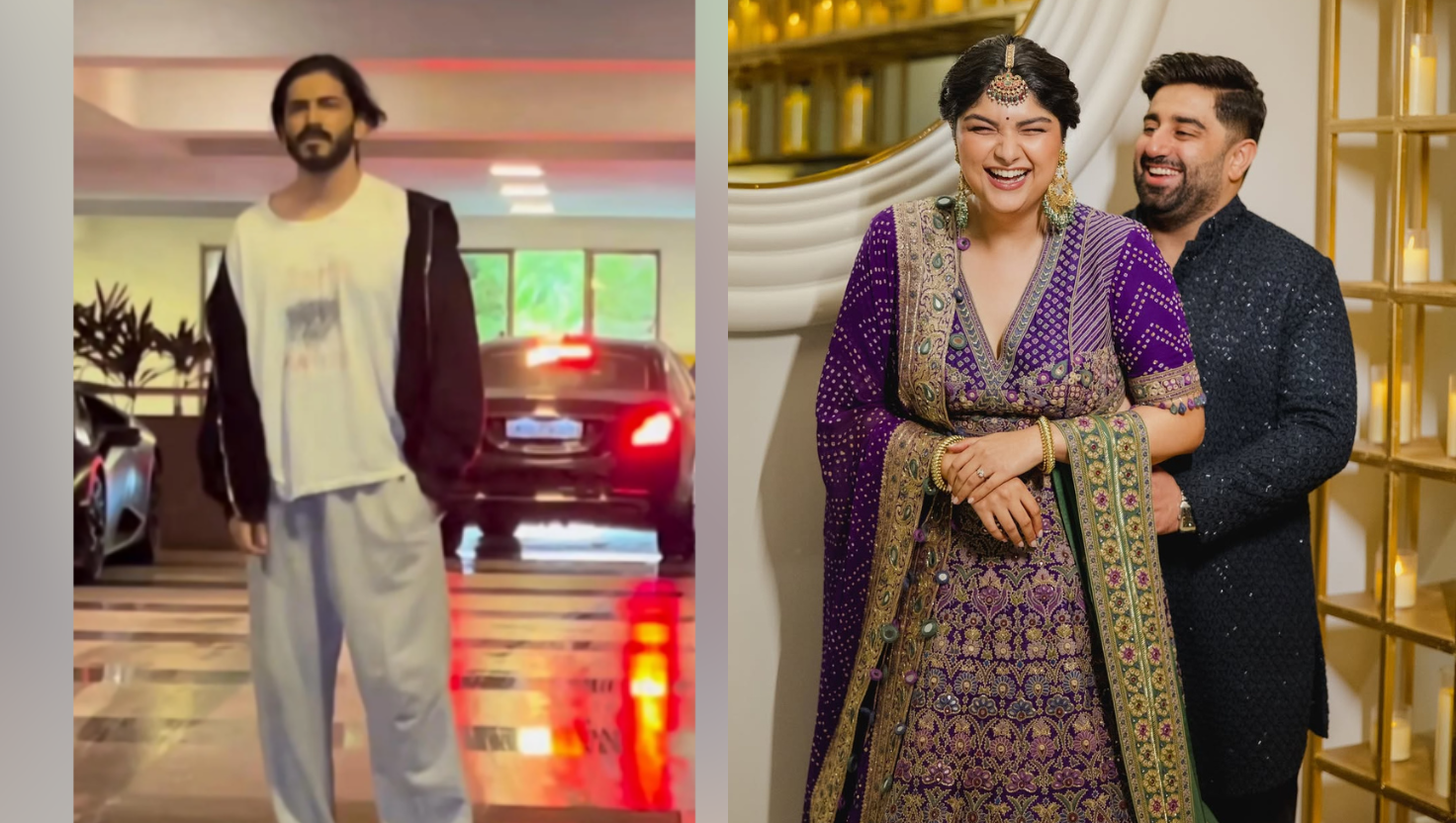 "Harshvarrdhan wearing pajamas at Anushula Kapoor engagement | "Image Courtesy:instagram/@harshvarrdhankapoor