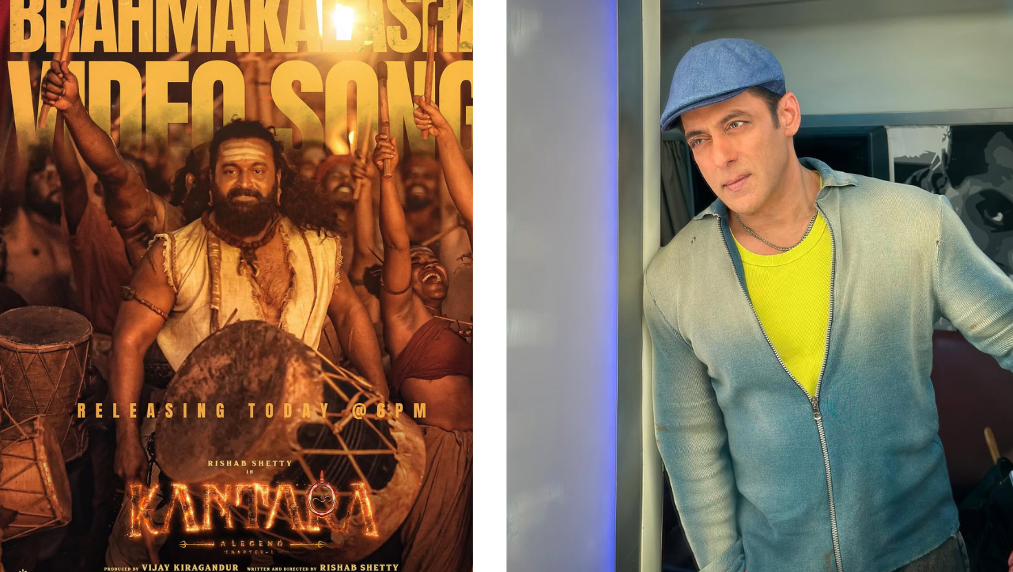Rishab Shetty Kantara vs Bodyguard comparison | "Image Courtesy:instagram/@beingsalmankhan/@rishabshettyofficial