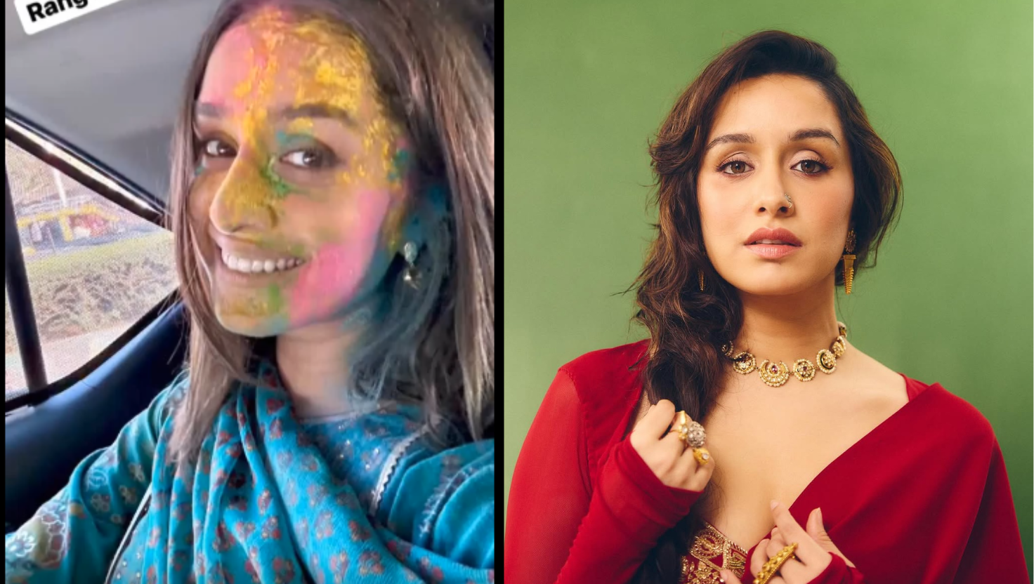 Shraddha Kapoor होली में रंगों के साथ मुस्कुराती हुई |"Image Courtesy:instagram/@shraddhakapoor