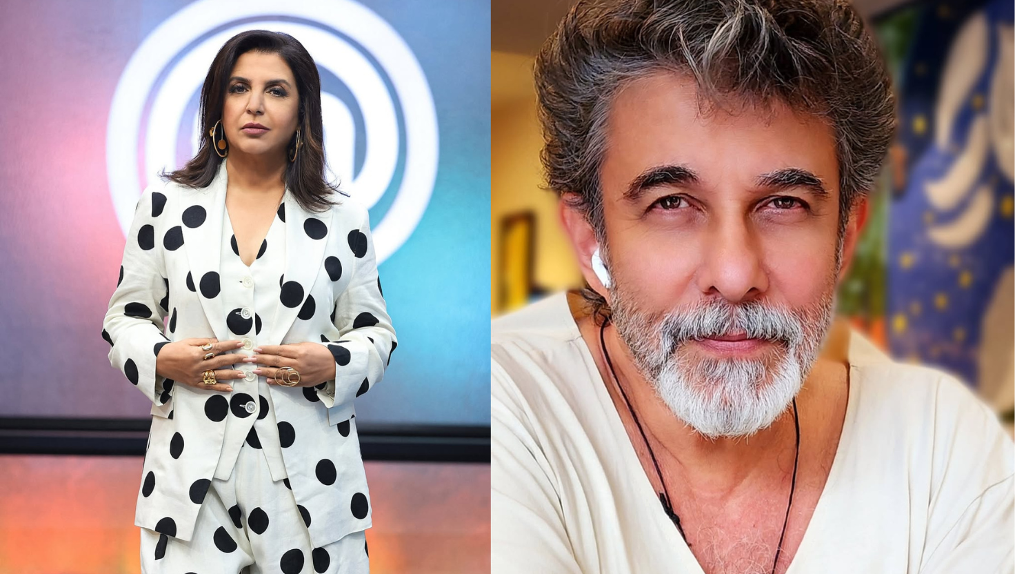 Farah Khan Deepak Tijori on film set kiss controversy | "Image Courtesy:instagram/@farahkhankunder/@deepaktijoriteam