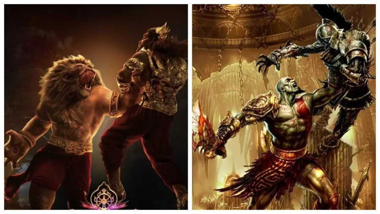 Mahavatar Narasimha vs God of War visuals